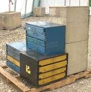 5 metal organizer bins w/ hardware