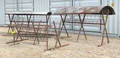 4- homemade hay feeders up to 8' long