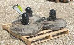3- 24" wall mount electric fans, 110 volt