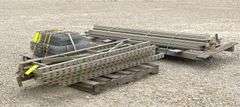 5- 17"x72" light duty pallet rack frames w/ 35 crossmembers & mesh shelves