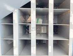 2-tier 34" wide steel bolt bin w/ hardware