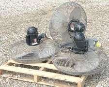 3- 24" wall mount electric fans, 110 volt