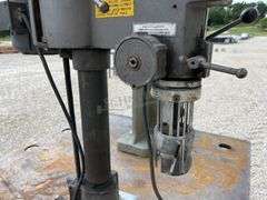 4'x5' steel welding table w/ vise, drill press & arbor press