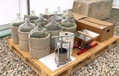 Group of home winemaking equipment