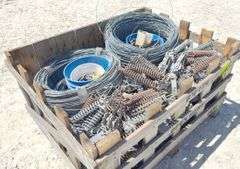 Group of used electric fence materials