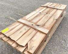 Group of rough sawn 1" thick white oak lumber up to 9' long