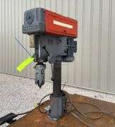 44"x62" welding table w/ vise & drill press
