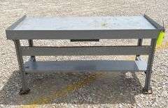 35"x6' steel work table