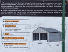 Unused 23' x 22' enclosed carport shed