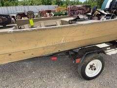 1989 Landau 16' aluminum jon boat w/ motor & trailer