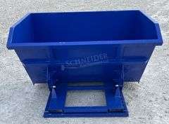Unused 62" wide dumping hopper w/ fork pockets