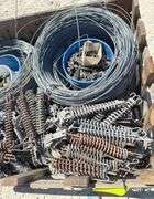 Group of used electric fence materials