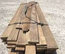 Group of rough cut oak 2"x8" up to 12' long