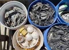 Group of used electric fence materials