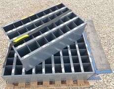2-tier 34" wide steel bolt bin w/ hardware