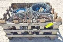 Group of used electric fence materials