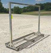 8' rolling steel hanger rack
