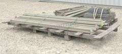 5- 17"x72" light duty pallet rack frames w/ 35 crossmembers & mesh shelves