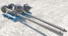 2- cast aluminum decorative lamp posts w/ light fixtures