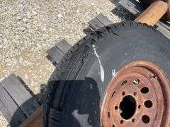 2- 6 lug rubber torsion axles w/ wheels & tires