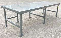4'x10' steel work table