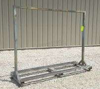 8' rolling steel hanger rack