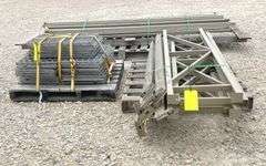 5- 17"x72" light duty pallet rack frames w/ 35 crossmembers & mesh shelves