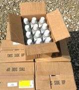 13- cases of white spray paint