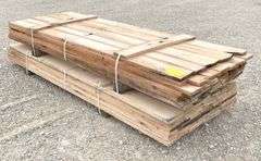 Group of rough sawn 1" thick white oak lumber up to 9' long