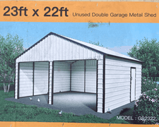 Unused 23' x 22' enclosed carport shed