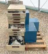 5 metal organizer bins w/ hardware