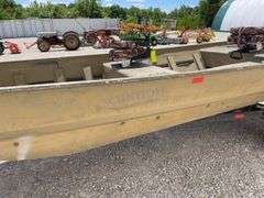 1989 Landau 16' aluminum jon boat w/ motor & trailer