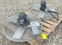 2- 30" wall mount electric fans, 110 volt