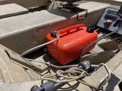 1989 Landau 16' aluminum jon boat w/ motor & trailer