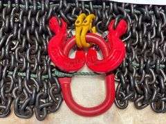 8- unused 7' double leg lifting chains