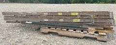 22 steel t-posts and 2-wooden step ladders