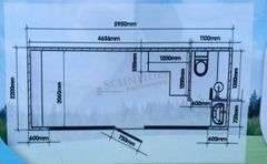 Unused 7.5'x20’ portable cabin w/ restroom