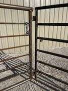 Unused 24' freestanding corral panel w/ 12' gate on 1 end