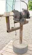 Dayton 8" commercial bench grinder on stand