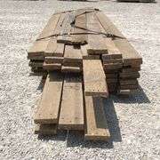 Group of rough cut oak 2"x8" up to 12' long