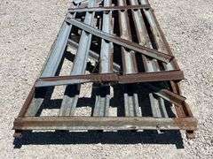 12' & 14' galvanized farm gates, some damage