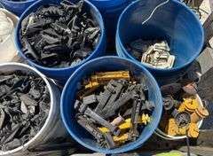 Group of used electric fence materials