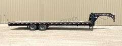 2009 PJ 30' flatbed gooseneck trailer