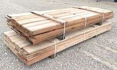 Group of rough sawn 1" thick white oak lumber up to 9' long