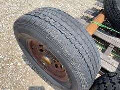 2- 6 lug rubber torsion axles w/ wheels & tires