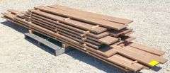 Group of 1" thick rough sawn walnut lumber