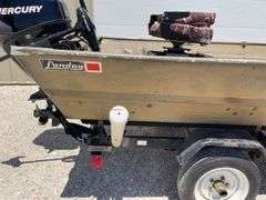 1989 Landau 16' aluminum jon boat w/ motor & trailer
