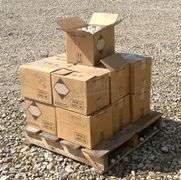 13- cases of white spray paint