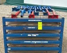 4'x42" steel shelf w/ adjustable shelf leg height