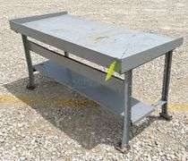 35"x6' steel work table